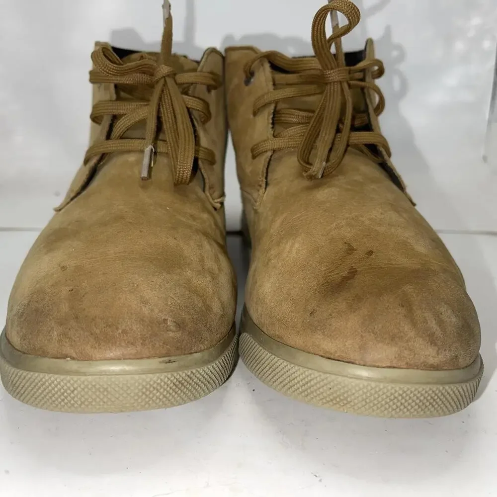 Under Armour Boots Youth Size 7Y Brown Faux Leather Chukka Casual Lace Up Ankle